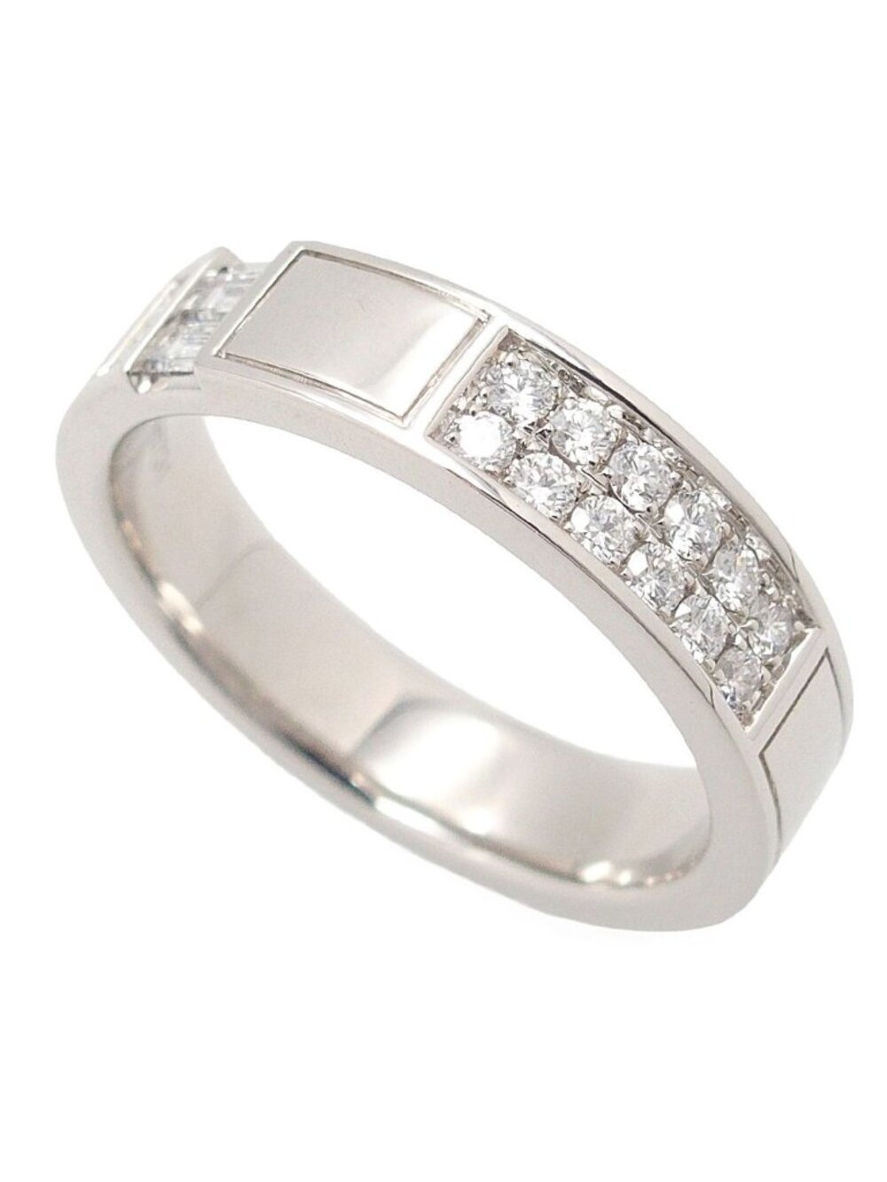 Harry Winston Traffic Accent Band Ring Platinum Diamond Large